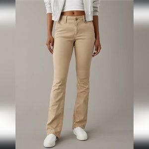American Eagle Stretch Kick Boot Khaki Pants